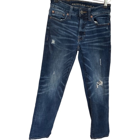 Distressed AMERICAN EAGLE JEANS SIZE  26x28 - Picture 1 of 7